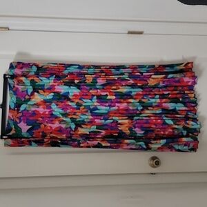 Shein Curve Size 4XL All-Over Print Pleated Skirt.  Excellent Used Condition